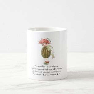 Vintage-Gedicht Frucht Reim Wassermelone Süßes Kin Kaffeetasse