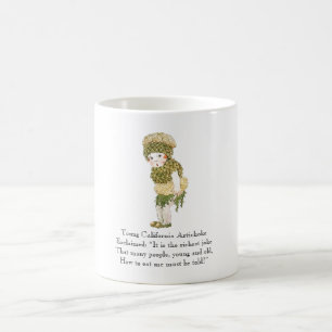 Vintage-Gedicht Kalifornischer Artischocke Gemüse- Kaffeetasse