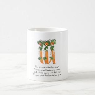 Vintage-Gedicht Karotte Gemüse Süße Damen Tasse