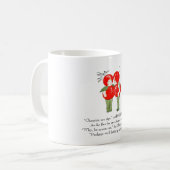 Vintage Gedicht-Kirschniedliches Kaffeetasse (Vorderseite Links)