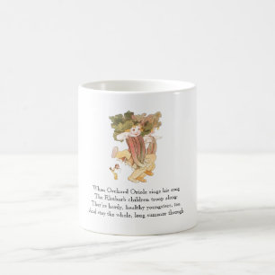 Vintage-Gedicht Rhabarber-Gemüse-Reim Süße-Kinder- Kaffeetasse