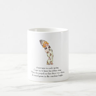 Vintage-Gedicht Spargel-Reim Süße Kindertasse Kaffeetasse
