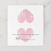 Vintage gefaltete Platzkarten mit verblassenem ros (Außenseite Aufgefaltet)