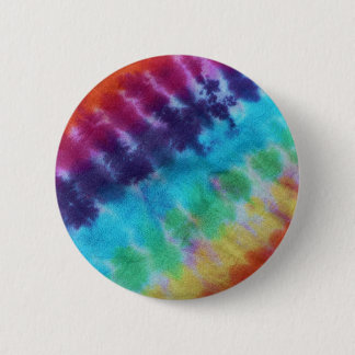 Vintage Gefärbte Krawatte Muster Hippie Rainbow de Button