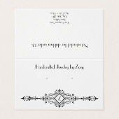 Vintage geflochtene Stuhlkarren Visitenkarten (Außenseite Aufgefaltet)