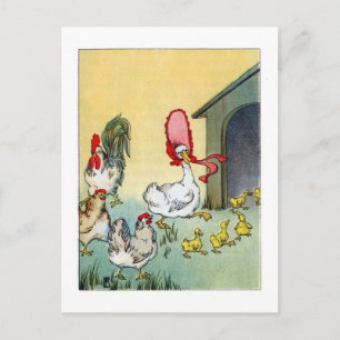 Vintage-Geflügel Postkarte
