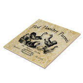 Vintage Geflügelfarm-Werbung Fliese (Seite)