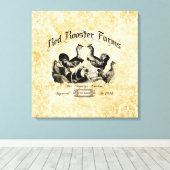 Vintage Geflügelfarm-Werbung Leinwanddruck (Insitu (Holzboden))