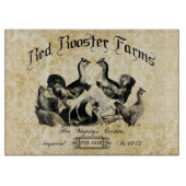 Vintage Geflügelfarm-Werbung Schneidebrett (Vorderseite)