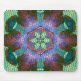 Vintage-Gefühl - abstraktes Design - Mosaikfliese Mousepad