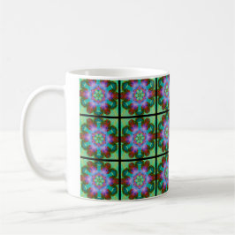 Vintage-Gefühl - abstraktes Design - Mosaikfliesen Kaffeetasse