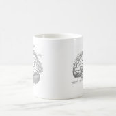 Vintage Gehirn-Anatomie Kaffeetasse (Mittel)