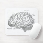 Vintage Gehirn-Anatomie Mousepad (Mit Mouse)