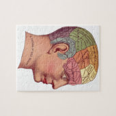 Vintage Gehirn-Funktions-Illustration Puzzle (Horizontal)