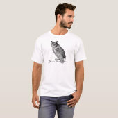 Vintage gehörnte Eule T-Shirt (Vorne ganz)
