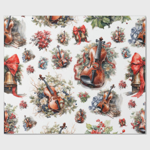 Vintage-Geigen-Weihnachten Geschenkpapier