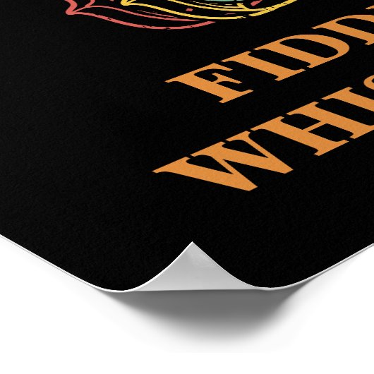 Vintage Geigenfleckweisser Poster (Ecke)