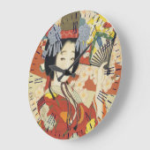 Vintage Geisha Große Wanduhr (Winkel)