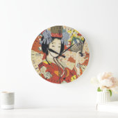Vintage Geisha Große Wanduhr (Zuhause)