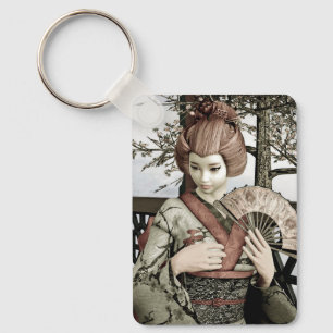 Vintage Geisha Schlüsselanhänger