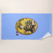 Vintage Geisha und Dämonen-Badetücher Strandtuch (Vorderseite)