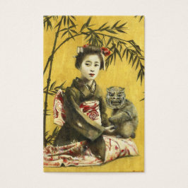Vintage Geisha- und Demon ACEO-Visitenkarte