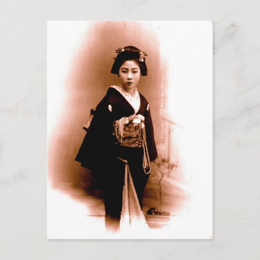 Vintage Geisha von Kanegawa Postkarte (Vorderseite)