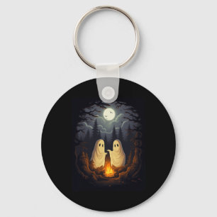Vintage-Geist-Camping-Lagerfeuer-Gothik-Halloween- Schlüsselanhänger