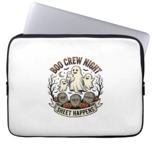 Vintage-Geist-Halloween-Buh-Mannschaft-Laken-Party Laptopschutzhülle