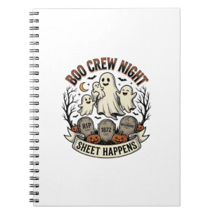 Vintage-Geist-Halloween-Buh-Mannschaft-Laken-Party Notizblock