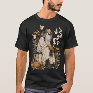 Vintage-Geist-Imker-Halloween-Biene-Garten T-Shirt