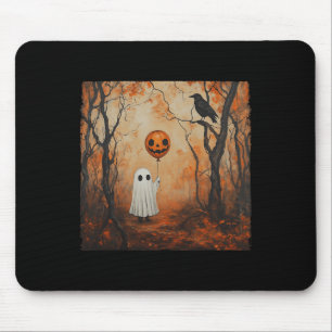 Vintage-Geist-Kürbis-Gotik-Halloween-Geist-Spuk Mousepad