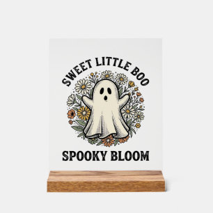 Vintage-Geister-Blumen Süßer Halloween-Boo-Strauß_ Acrylschild