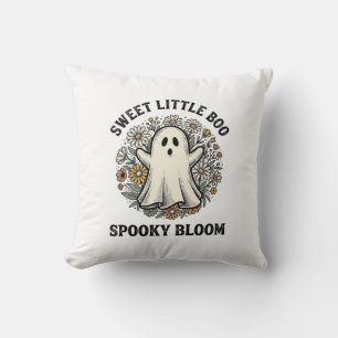Vintage-Geister-Blumen Süßer Halloween-Boo-Strauß_ Kissen
