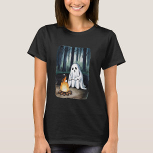 Vintage-Geister-Lagerfeuer-Halloween-Gruseliger-Wa T-Shirt