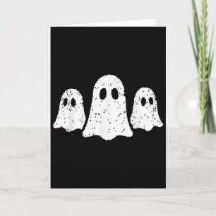 Vintage-Geister-Trio-Grafik – Retro Soky Halloween Karte