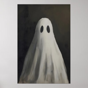 Vintage-Geister-Wandkunst-Druck, Halloween-Geist Poster