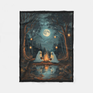 Vintage-Geisterbuch-Lesecamping-Gotischer-Hallowee Fleecedecke