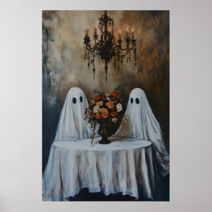 Vintage-Geisterpaar-Druck, Gruselposter, Goth Poster