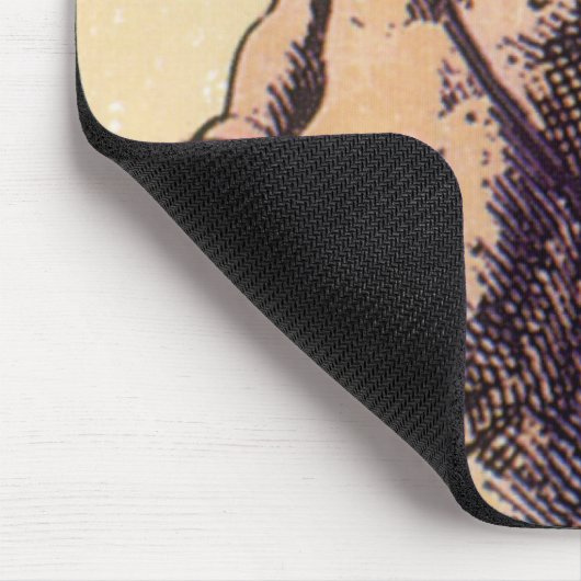 Vintage gekupferte Tarot Valentinenkarte Mousepad (Ecke)