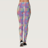 Vintage Gelb Patchwork Muster Yoga Leggings (Rückseite)