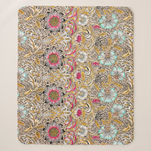 Vintage gelb rosa William Morris's Corncockle Sherpadecke