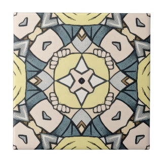 Vintage Gelb und Grau Geometrisch Fliese