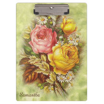 Vintage Gelb- und Rosenrosen hinzufügen