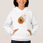 Vintage Gelbblütenblume Hoodie (Vorderseite)