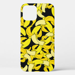 Vintage gelbe Bananen: Schwarzer Hintergrund Case-Mate iPhone Hülle