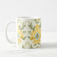 Vintage gelbe Blume Pflanze Muster