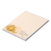 Vintage gelbe Blumen Christlich Notepad Notizblock (Rotiert)