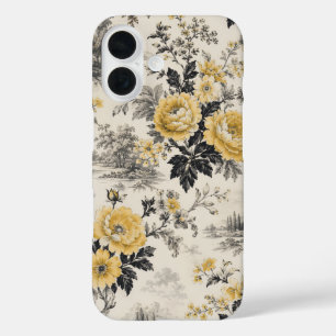 vintage gelbe Blumen Iphone 16 Hülle
