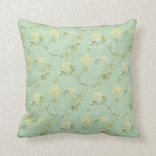 Vintage gelbe Blumen Kissen